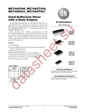 MC74AC541DTR2 datasheet  